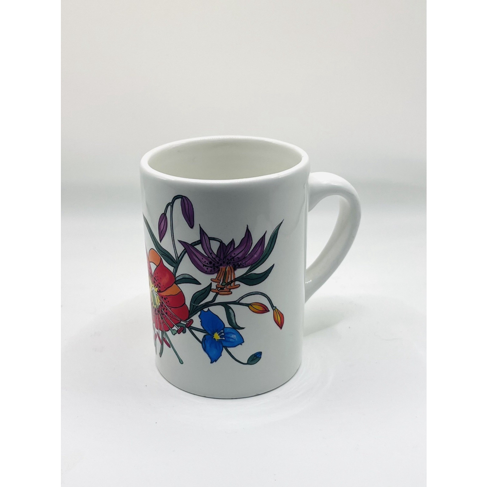 Vintage Gucci Floral Mug Porcelain Made in Italy Colorful Coffee Tea Cup
